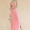Long Ribbed Cami Dress with Side Slits – Stretch Knit