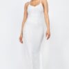 Long Ribbed Cami Dress with Side Slits – Stretch Knit