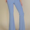 High-Waisted Flare Pants – Rib Knit Stretch