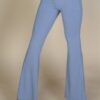 High-Waisted Flare Pants – Rib Knit Stretch