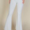 High-Waisted Flare Pants – Rib Knit Stretch