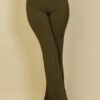 High-Waisted Flare Pants – Rib Knit Stretch