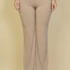 High-Waisted Flare Pants – Rib Knit Stretch