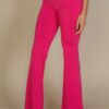 High-Waisted Flare Pants – Rib Knit Stretch