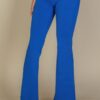 High-Waisted Flare Pants – Rib Knit Stretch