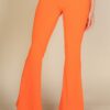 High-Waisted Flare Pants – Rib Knit Stretch