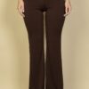 High-Waisted Flare Pants – Rib Knit Stretch