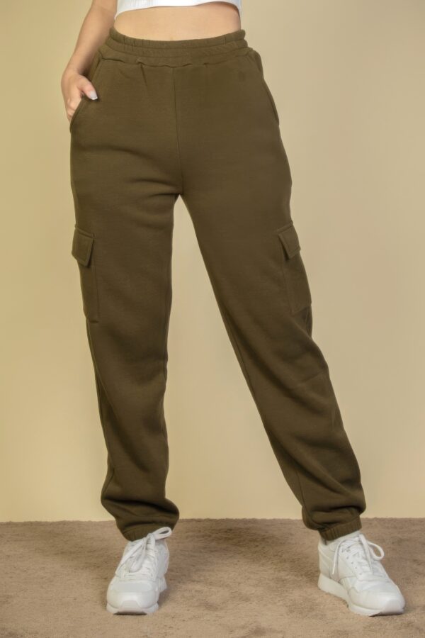 Soft-Poly Stretch Side-Pocket Drawstring Sweatpants
