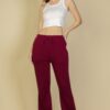 Drawstring-Waist Bootcut Sweatpants with Slant Pockets
