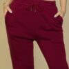 Drawstring-Waist Bootcut Sweatpants with Slant Pockets
