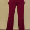 Drawstring-Waist Bootcut Sweatpants with Slant Pockets