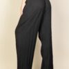 Pleated Stretch Crepe Wide-Leg Pull-On Pants – Tie Front