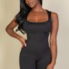 Sleeveless Tank Bodycon Romper – Stretch Knit