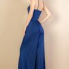 Button-Front Wide-Leg Jumpsuit – High-Stretch Jersey