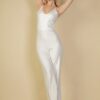 V-Neck Camisole Jumpsuit with Sleek Draping