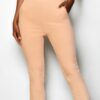 Slit Hem Cropped Pants with Elastic Waist