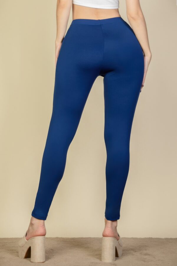 High-Waist Legging – Solid Stretch Knit, Medium-Weight