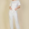 Relaxed Rib-Knit Tie Waist Jumpsuit in Four Colors