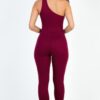 Asymmetrical One-Shoulder High-Stretch Jumpsuit