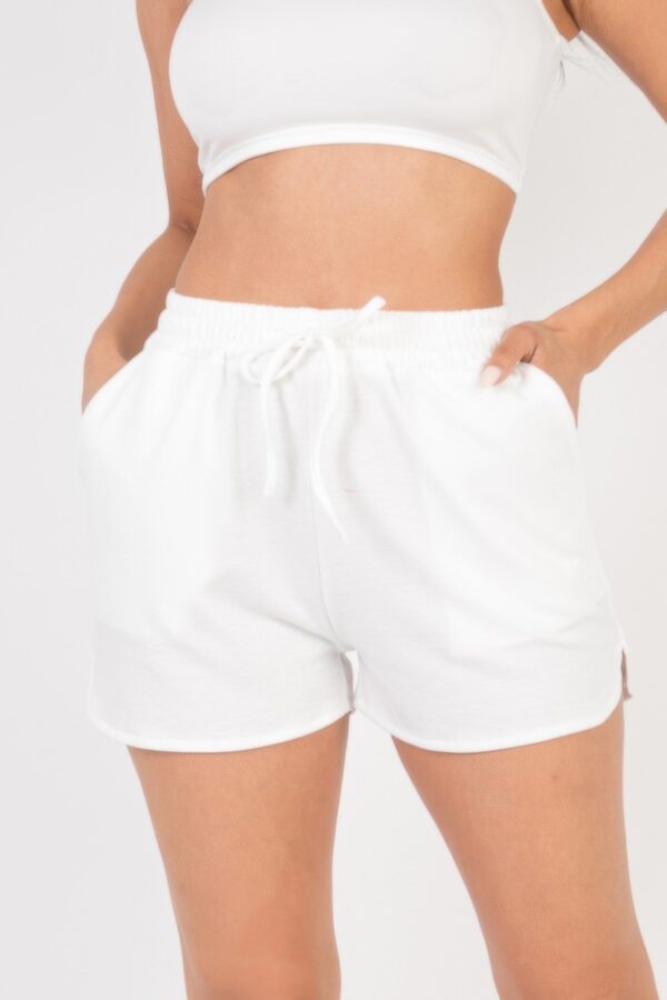 French Terry Shorts – High-Stretch Mid-Rise