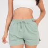 French Terry Shorts – High-Stretch Mid-Rise