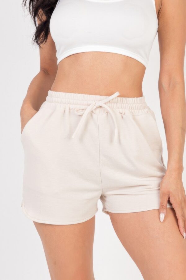 French Terry Shorts – High-Stretch Mid-Rise