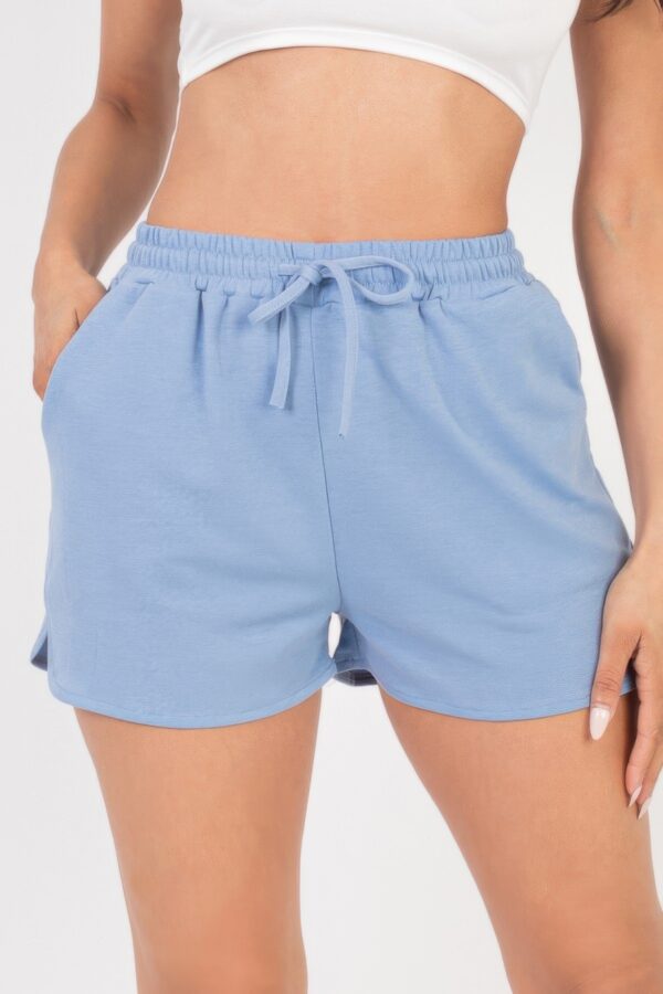 French Terry Shorts – High-Stretch Mid-Rise