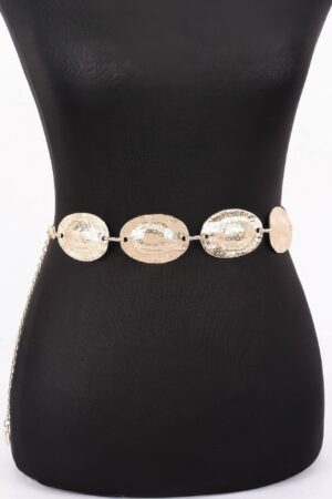 Multi Metal Chain Belt with Shimmering Discs