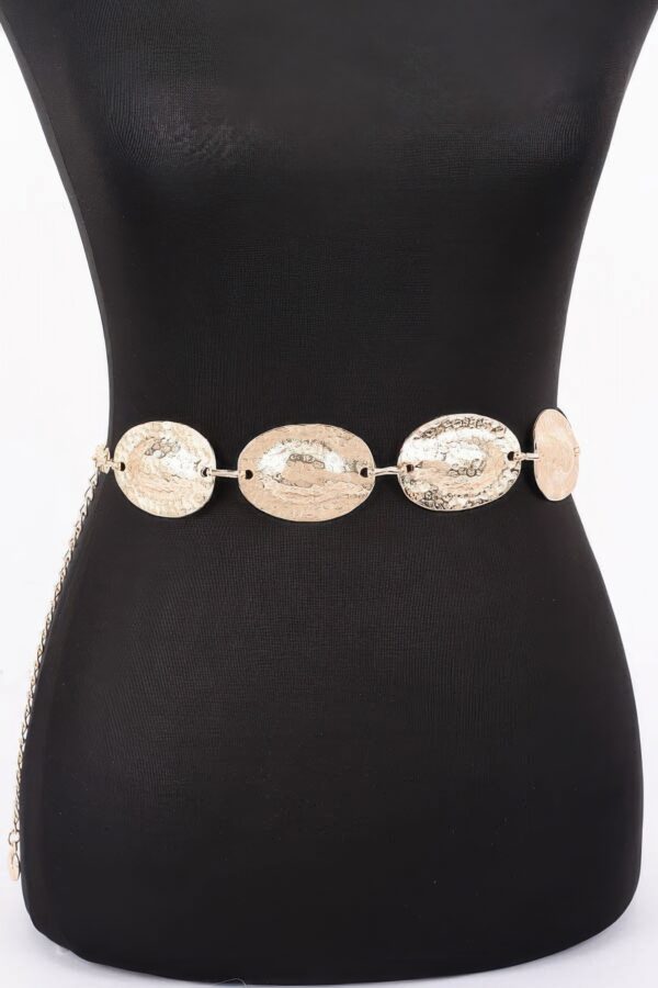 Multi Metal Chain Belt with Shimmering Discs
