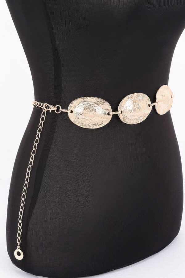 Multi Metal Chain Belt with Shimmering Discs