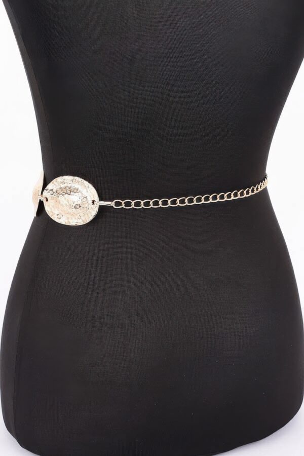 Multi Metal Chain Belt with Shimmering Discs