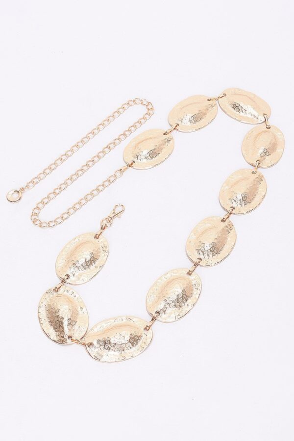 Multi Metal Chain Belt with Shimmering Discs