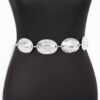Multi Metal Chain Belt with Shimmering Discs