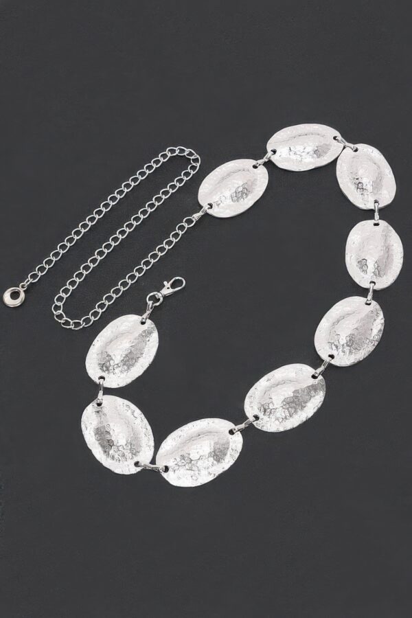 Multi Metal Chain Belt with Shimmering Discs