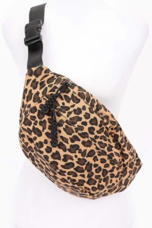 Cotton Canvas Leo Crossbody Bag – Leopard Print