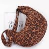 Leopard Faux Suede Crossbody Bag – Double Pockets
