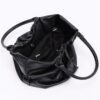 Ruched Faux Leather Tote Bag – Black, Coffee, Nude