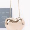 Heart-Shaped Acrylic Case Bag – Metal-Accent Clutch