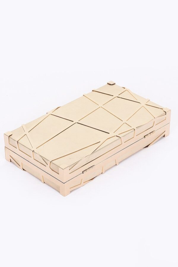 Metal Case Metallic Clutch with Chain Strap – Gold/Silver