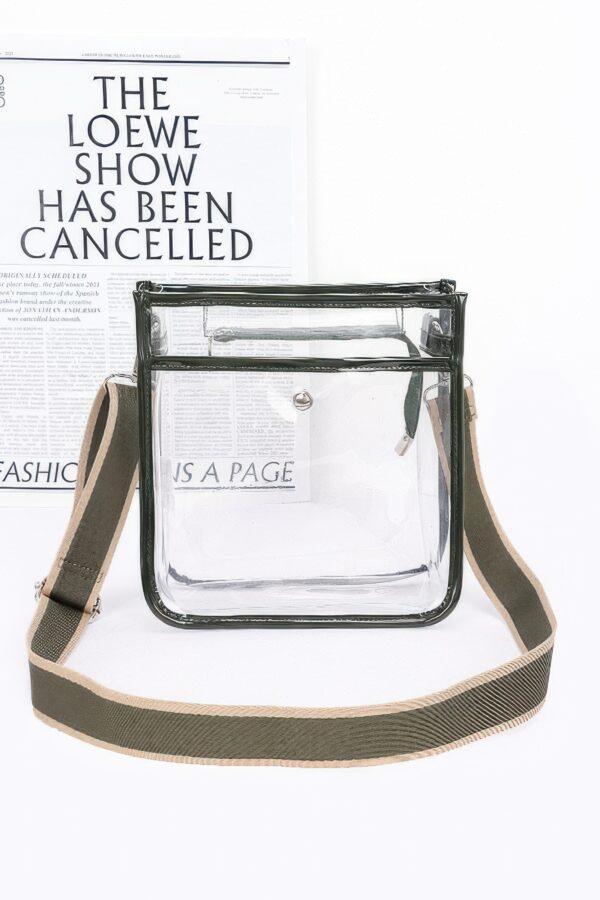 Clear PVC School Bag with Adjustable Strap – 9 x 9.5 x 4 in