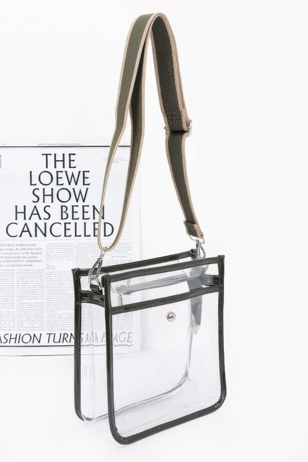 Clear PVC School Bag with Adjustable Strap – 9 x 9.5 x 4 in