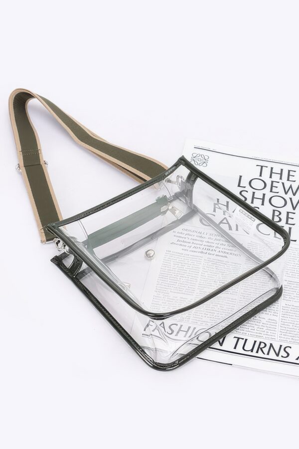 Clear PVC School Bag with Adjustable Strap – 9 x 9.5 x 4 in