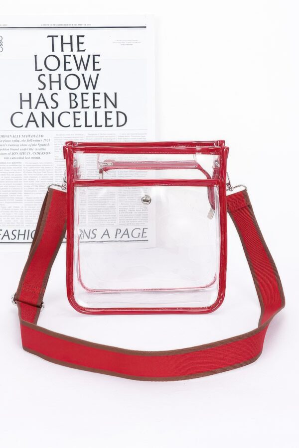Clear PVC School Bag with Adjustable Strap – 9 x 9.5 x 4 in