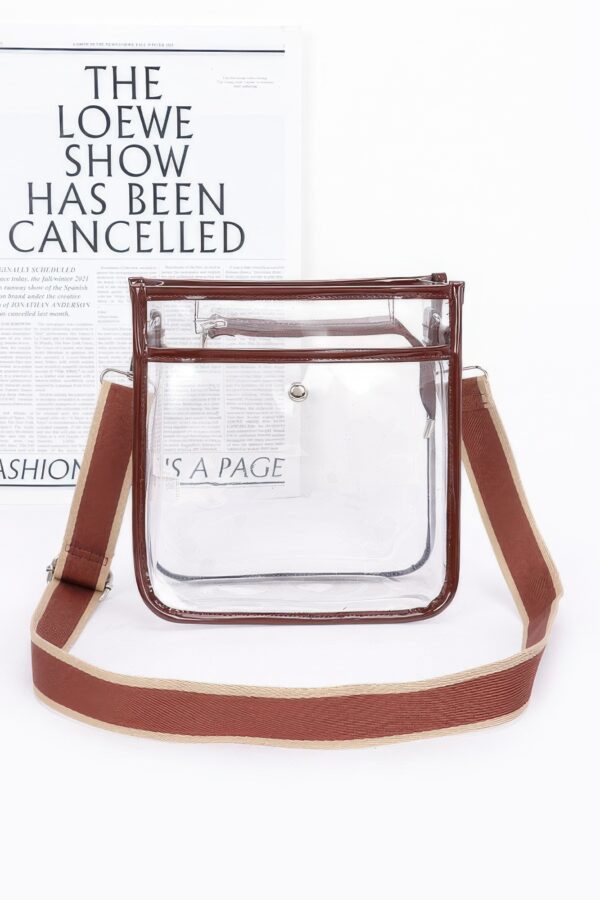 Clear PVC School Bag with Adjustable Strap – 9 x 9.5 x 4 in