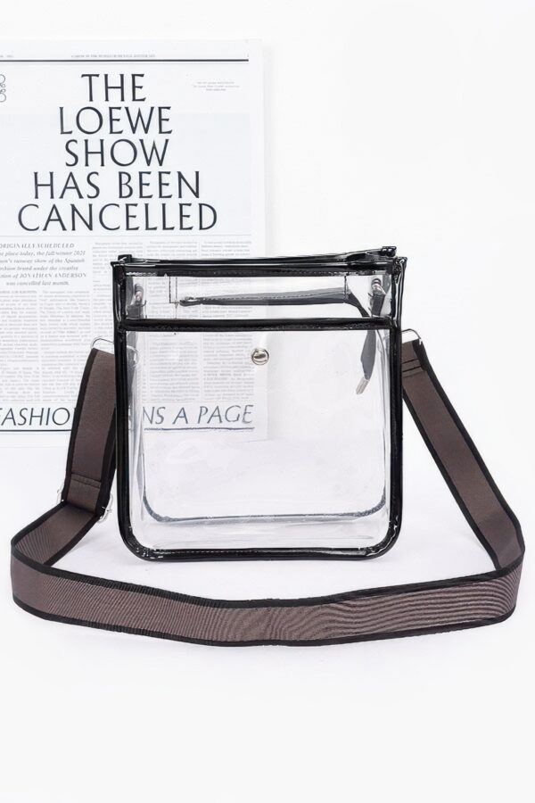 Clear PVC School Bag with Adjustable Strap – 9 x 9.5 x 4 in