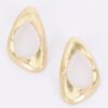 Gold Plated Triangular Earrings – Gold Tone Statement