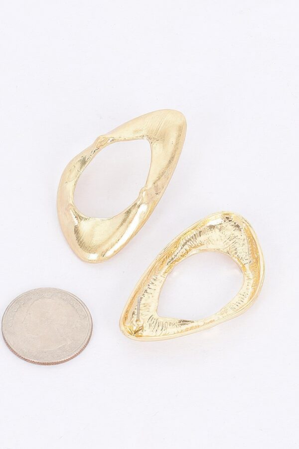 Gold Plated Triangular Earrings – Gold Tone Statement