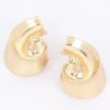 Gold-Plated Spiral Drop Earrings – Gold Tone