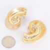 Gold-Plated Spiral Drop Earrings – Gold Tone