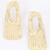 Gold Plated Geometric Drop Earrings – Gold Tone